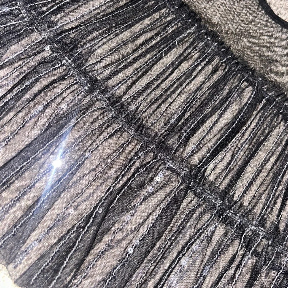Black Sheer Fringe Tank Top - Picture 2 of 2